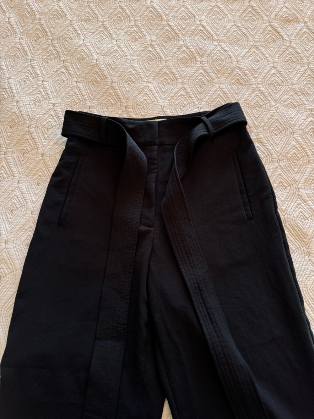 ARITZIA WILFRED Tie Waist Pants Womens Size 4 Black High Waist
Belted Crepe - Picture 7 of 16